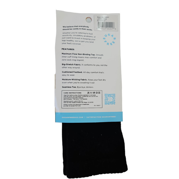 2-Pack Women's‎ Non-Binding Circulatory Socks Black Size Medium Shoe Size 4-10 - Picture 3 of 5